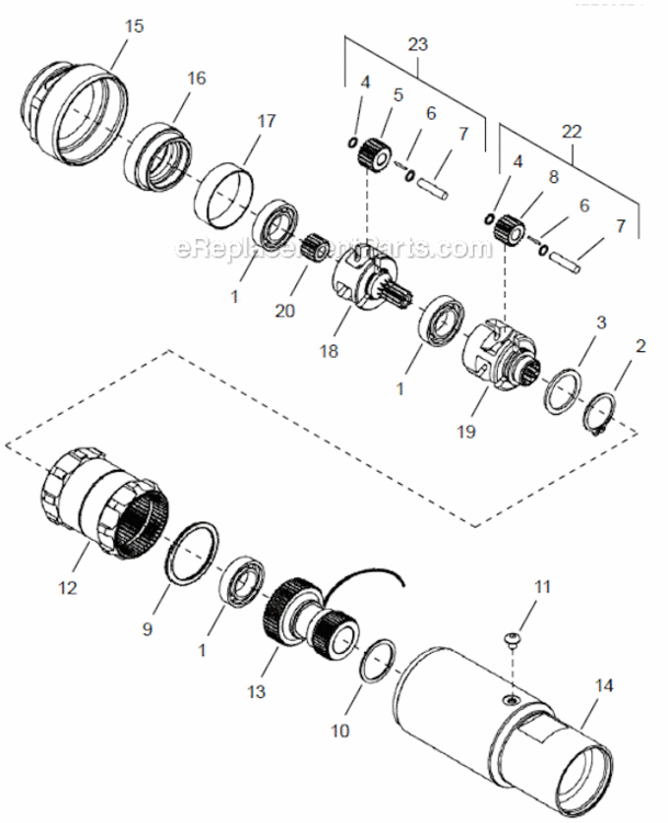 Page C Diagram and Parts List for 67ES105D4  Cleco Ratchet