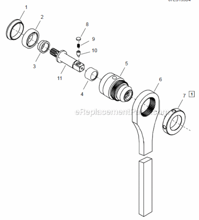 Page D Diagram and Parts List for 67ES105D4  Cleco Ratchet