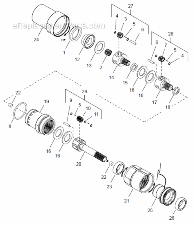 Page C Diagram and Parts List for 67ES1670D8  Cleco Ratchet