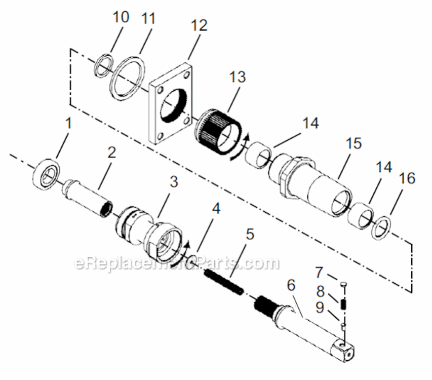 Page D Diagram and Parts List for 67ES385Z6  Cleco Ratchet