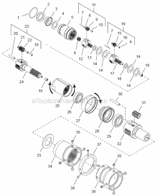 Page C Diagram and Parts List for 67ES4050D12  Cleco Ratchet