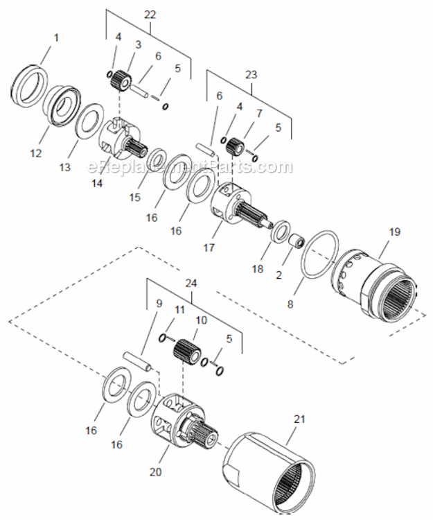 Page C Diagram and Parts List for 67ES475D6  Cleco Ratchet