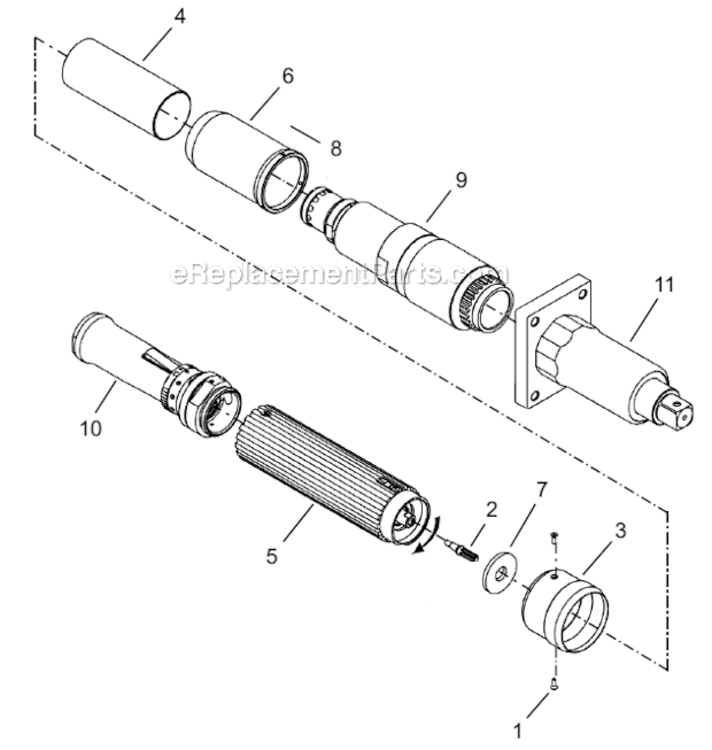 Page A Diagram and Parts List for 67ES850Z8  Cleco Ratchet