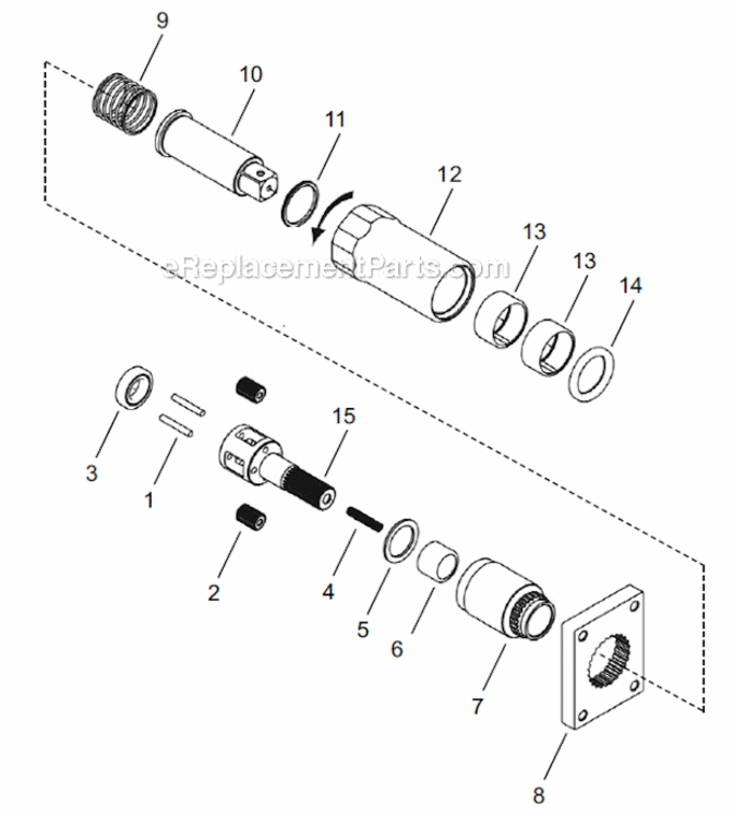 Page D Diagram and Parts List for 67ES850Z8  Cleco Ratchet