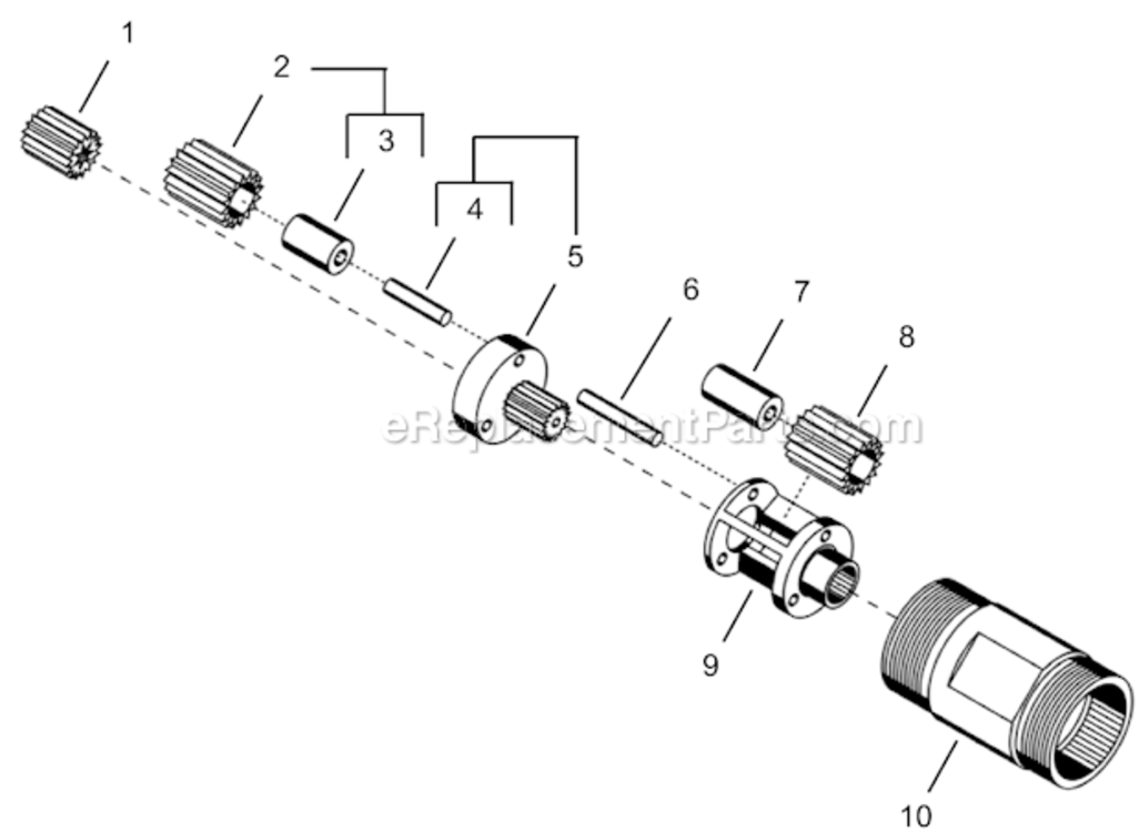 Page D Diagram and Parts List for 75NL-3V-4  Cleco Ratchet