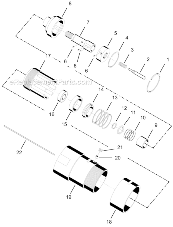 Page C Diagram and Parts List for 75RNL-3V-4  Cleco Ratchet