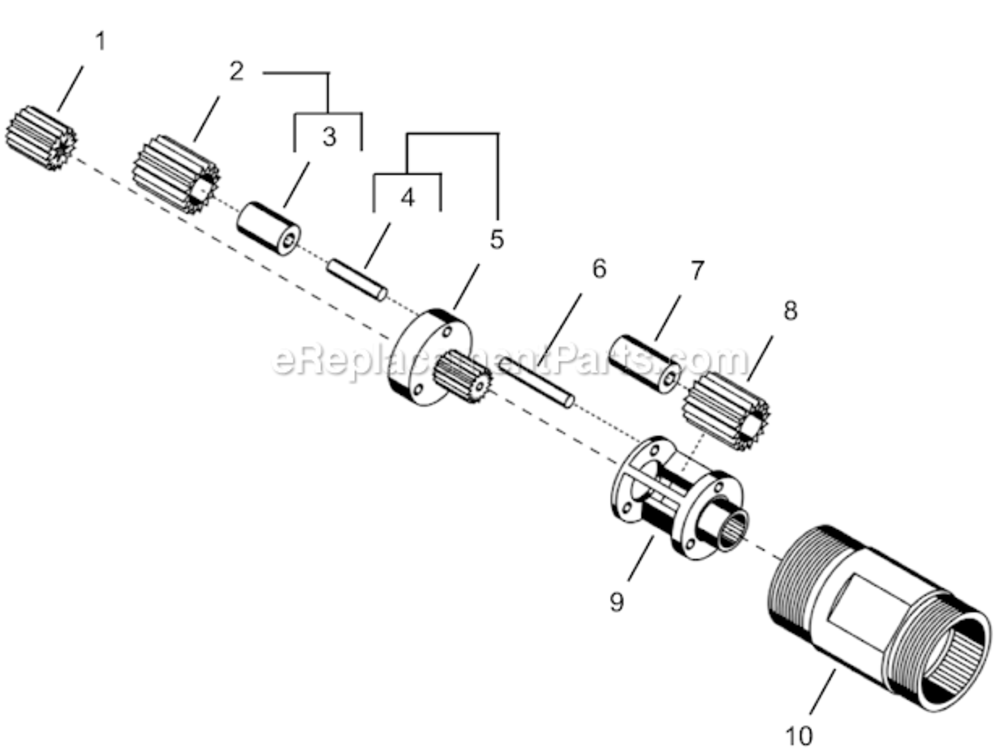 Page D Diagram and Parts List for 75RNL-3X-6  Cleco Ratchet