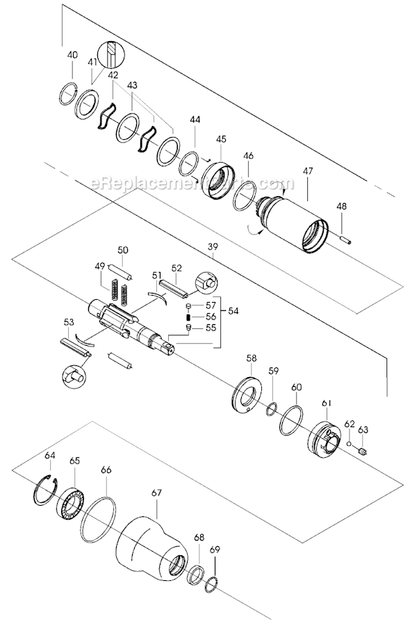 Page B Diagram and Parts List for 7PHL90Q  Cleco Ratchet