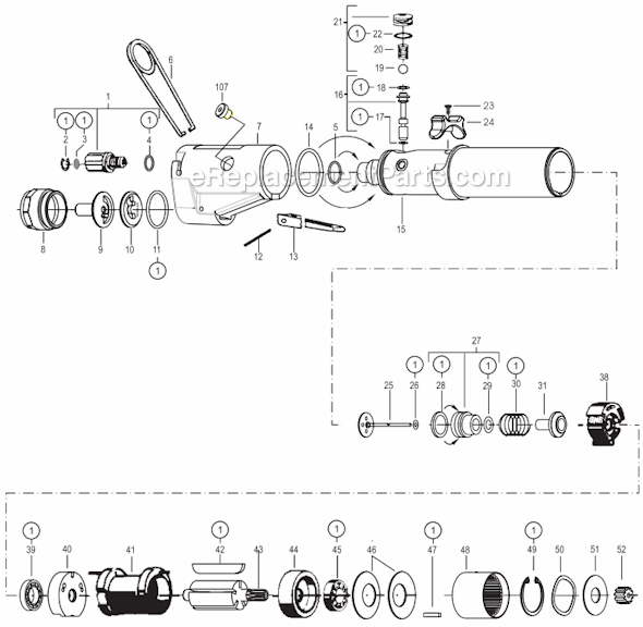 Page A Diagram and Parts List for 7STHFC55Q  Cleco Ratchet