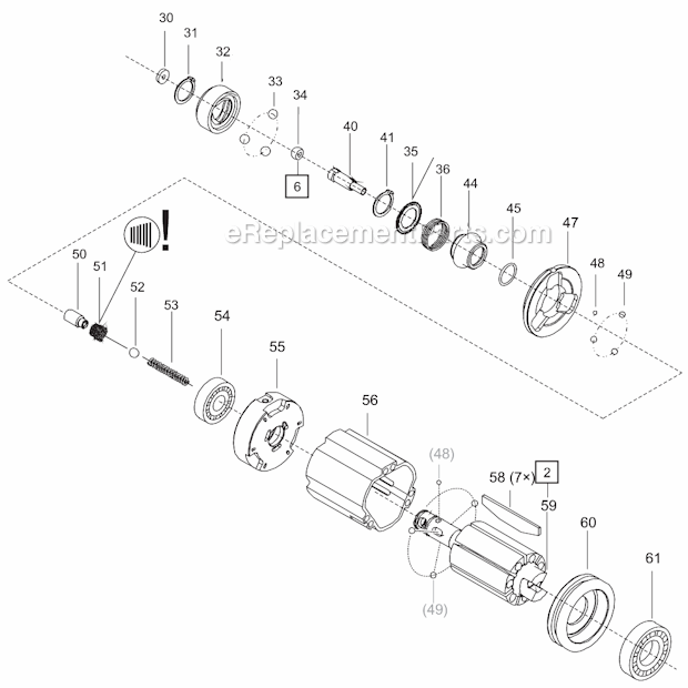 Page B Diagram and Parts List for 80PTHD604  Cleco Ratchet