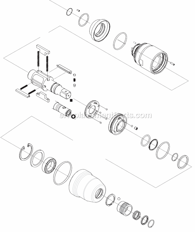 Page C Diagram and Parts List for 80PTHD604  Cleco Ratchet