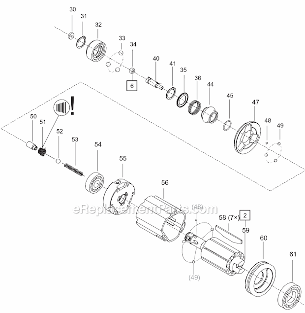 Page B Diagram and Parts List for 80PTHD60Q  Cleco Ratchet