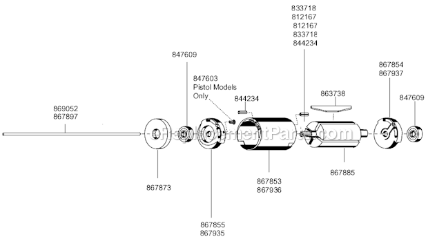 Page C Diagram and Parts List for 88RSA-5C-3  Cleco Electric Drill