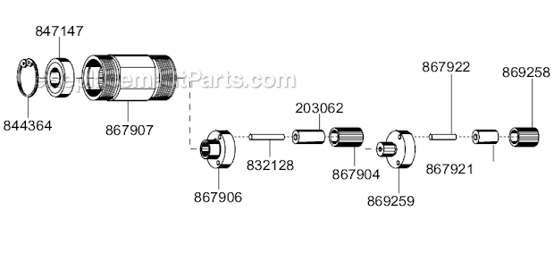 Page B Diagram and Parts List for 88RSA-7C-3  Cleco Electric Drill