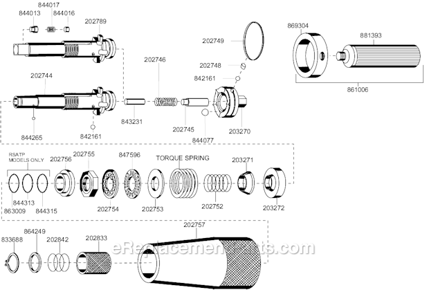 Page A Diagram and Parts List for 88RSAL-5CQ  Cleco Electric Drill