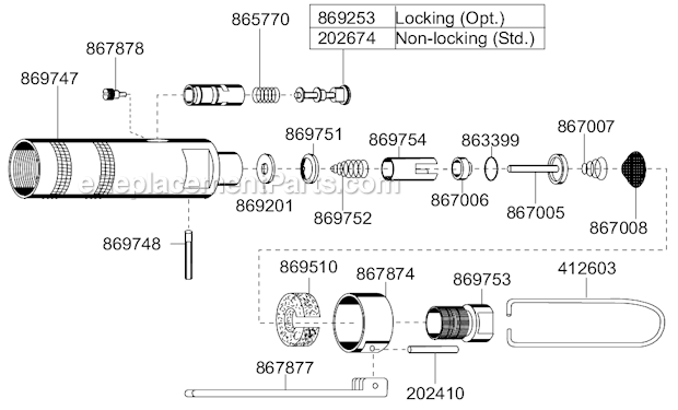 Page D Diagram and Parts List for 88RSAL-5CQ  Cleco Electric Drill