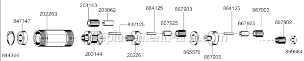 Page B Diagram and Parts List for 88RSAPT-2CQ  Cleco Electric Drill