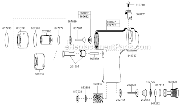 Page D Diagram and Parts List for 88RSAPT-5C-3  Cleco Electric Drill