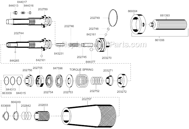 Page A Diagram and Parts List for 88RSATP-2CQ  Cleco Electric Drill