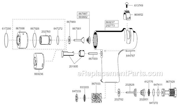 Page D Diagram and Parts List for 88RSATP-7CQ  Cleco Electric Drill