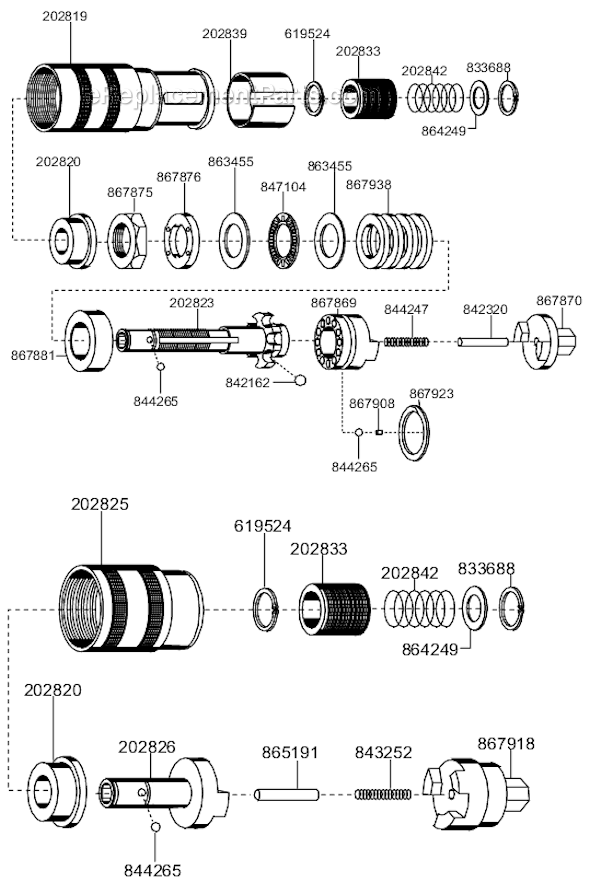 Page A Diagram and Parts List for 8RNO-10BQ  Cleco Electric Drill