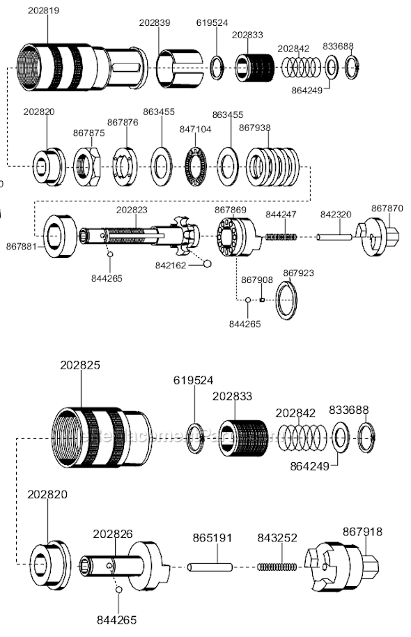 Page A Diagram and Parts List for 8RNO-20BQ  Cleco Electric Drill