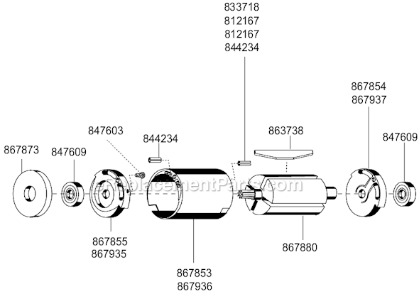 Page C Diagram and Parts List for 8RNO-20BQ  Cleco Electric Drill