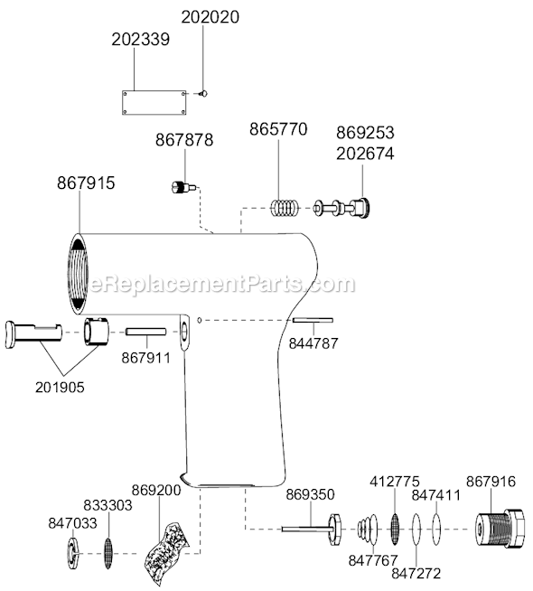 Page D Diagram and Parts List for 8RNO-20BQ  Cleco Electric Drill