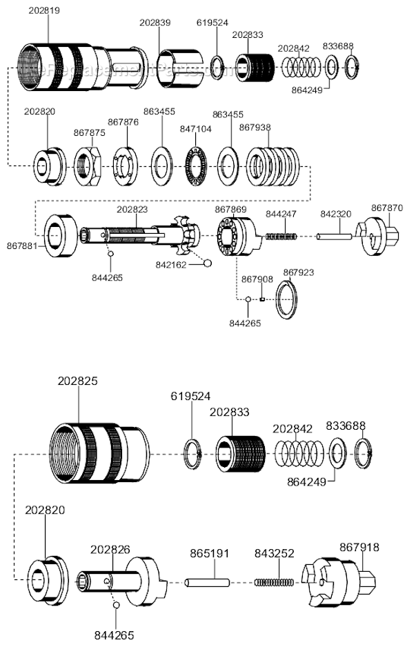 Page A Diagram and Parts List for 8RNO-7BQ  Cleco Electric Drill