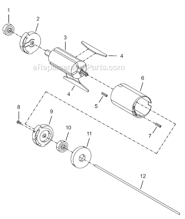 Page B Diagram and Parts List for 8RSA-20  Cleco Electric Drill