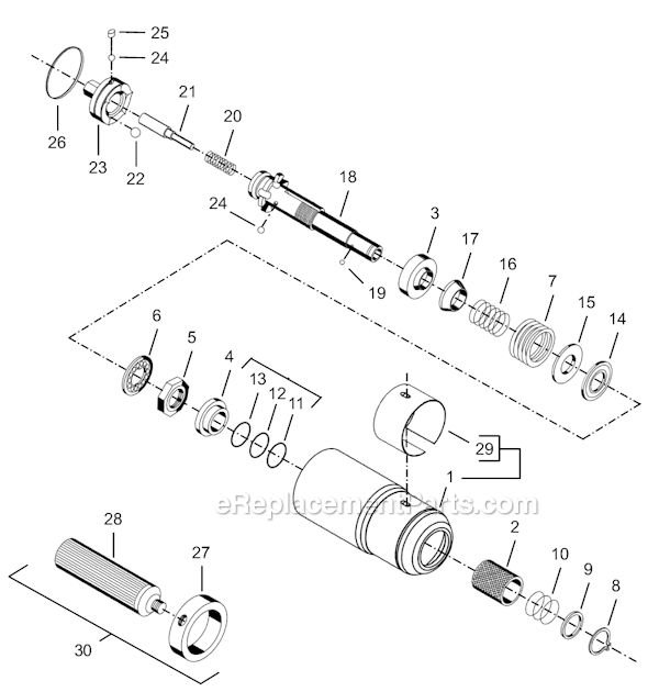 Page E Diagram and Parts List for 8RSA-20  Cleco Electric Drill