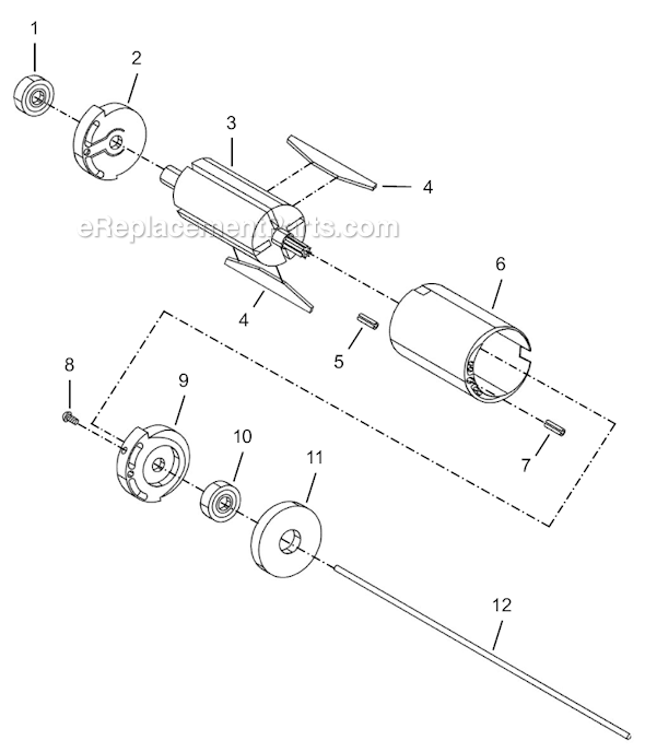 Page B Diagram and Parts List for 8RSAL-20BQ  Cleco Electric Drill