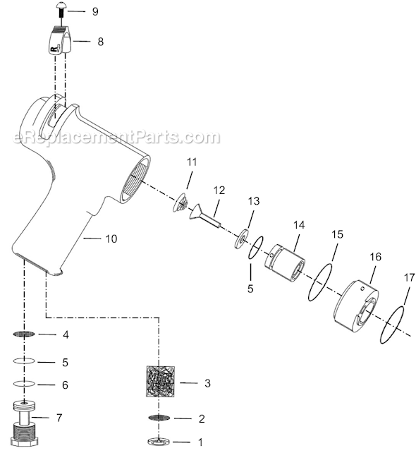 Page A Diagram and Parts List for 8RSAP-10BQ  Cleco Electric Drill