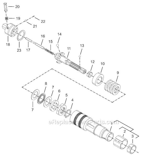 Page D Diagram and Parts List for 8RSAP-20BQ  Cleco Electric Drill