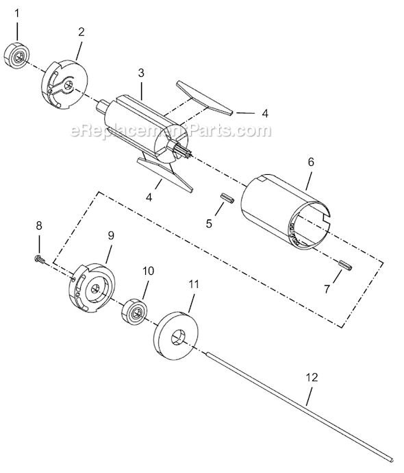 Page B Diagram and Parts List for 8RSATP-10BQ  Cleco Electric Drill