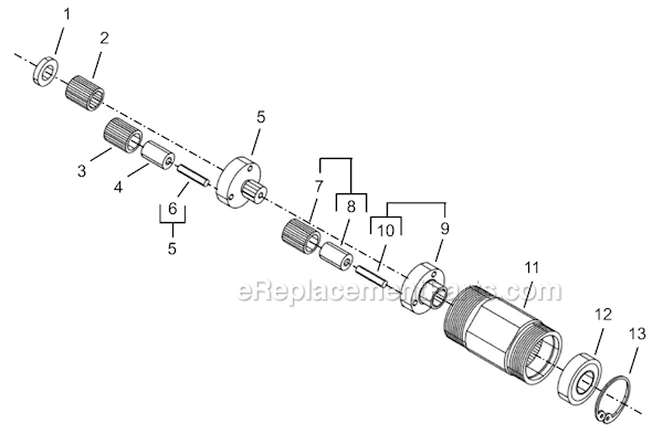 Page C Diagram and Parts List for 8RSATP-10BQ  Cleco Electric Drill