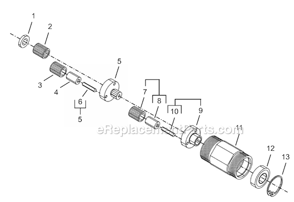 Page C Diagram and Parts List for 8RSATP-7BQ  Cleco Electric Drill