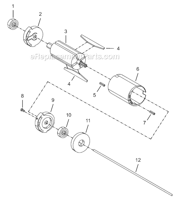 Page B Diagram and Parts List for 8SA-10BQ  Cleco Electric Drill