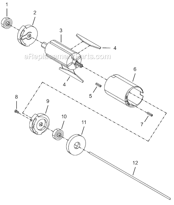 Page B Diagram and Parts List for 8SA-10  Cleco Electric Drill