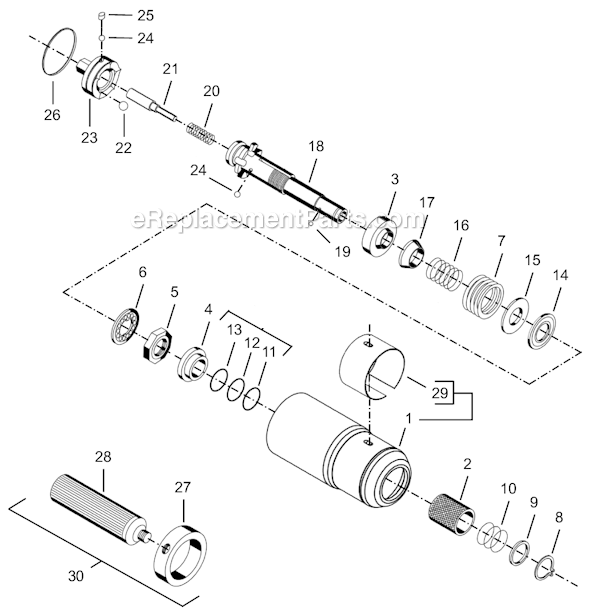 Page E Diagram and Parts List for 8SA-10  Cleco Electric Drill