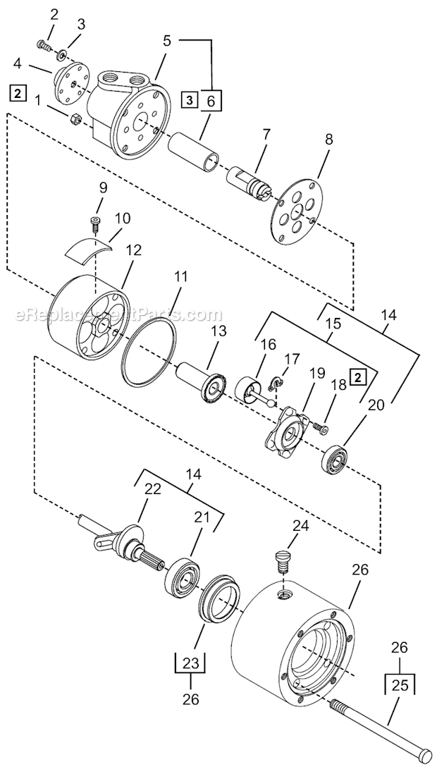Page A Diagram and Parts List for A2R301M  Cleco Power Motor