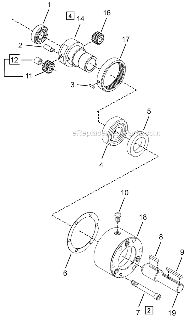 Page B Diagram and Parts List for A2R302M  Cleco Power Motor