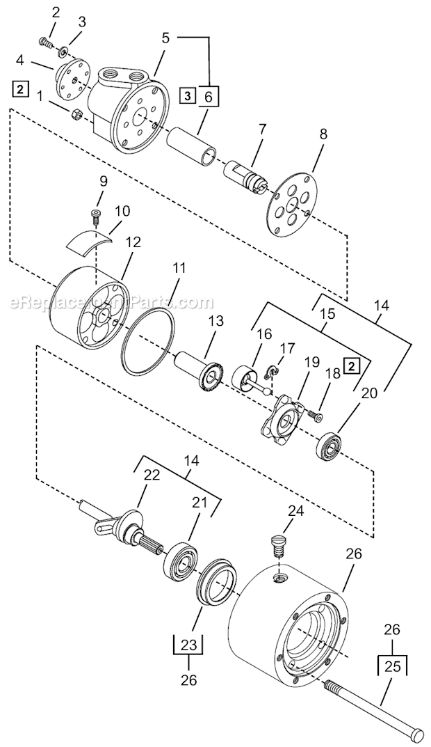Page A Diagram and Parts List for A2R303M  Cleco Power Motor