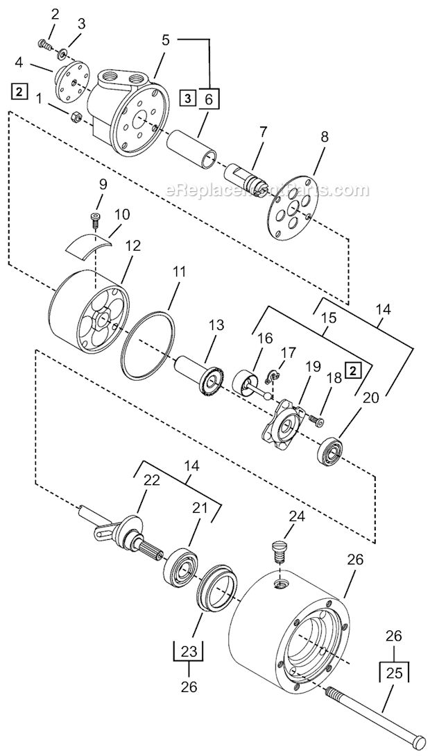 Page A Diagram and Parts List for A2R304M  Cleco Power Motor