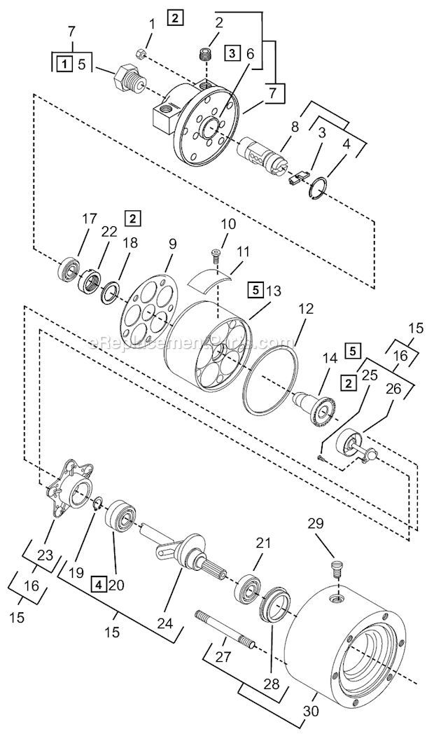 Page A Diagram and Parts List for A6R307M  Cleco Power Motor