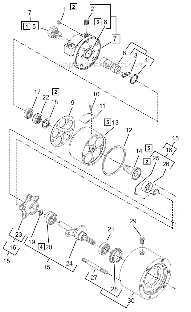 Page A Diagram and Parts List for A6R331M  Cleco Power Motor