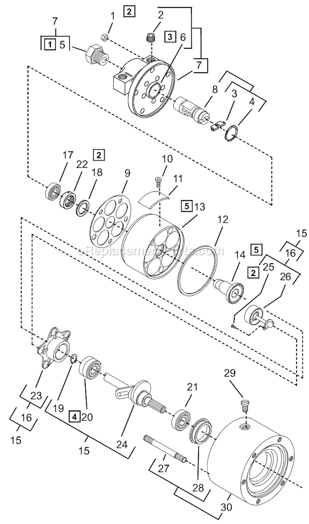 Page A Diagram and Parts List for A6R333M  Cleco Power Motor
