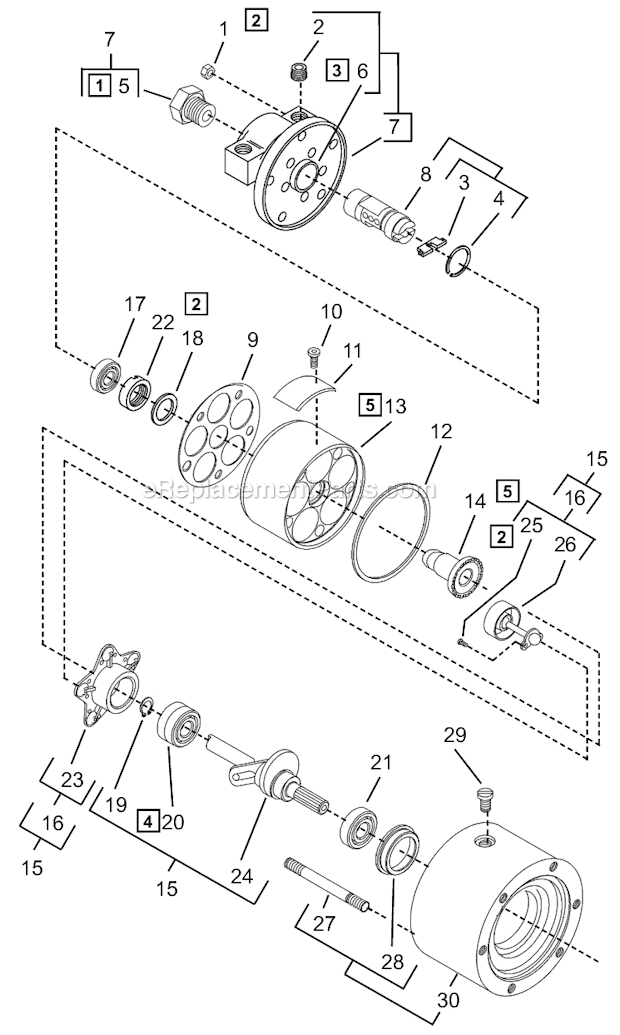 Page A Diagram and Parts List for A6R335M  Cleco Power Motor