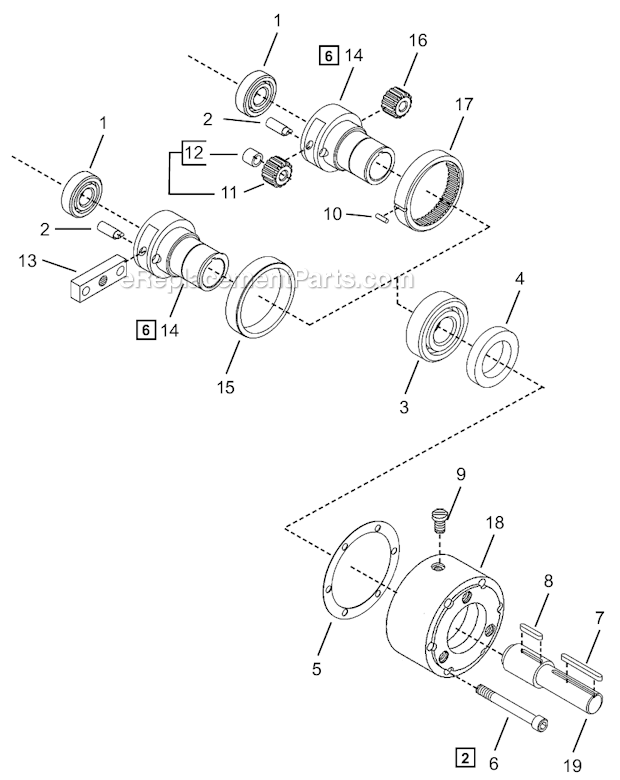 Page B Diagram and Parts List for A8R309M  Cleco Power Motor