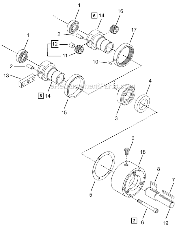 Page B Diagram and Parts List for A8R310M  Cleco Power Motor